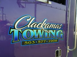 Clackamas Towing color decal