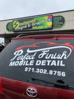 Perfect Finish back window car decal