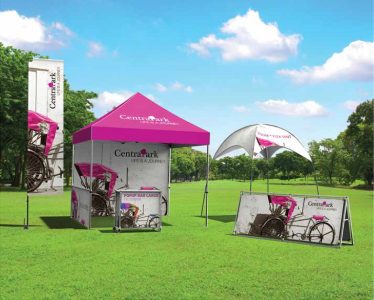 Custom tent display by Hollywood Signs and Graphics