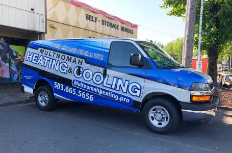 Multnomah heating & cooling vehicle wrap