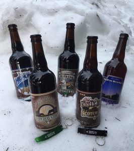 Custom Decals on beer glass bottles in the snow Multnomah County, OR