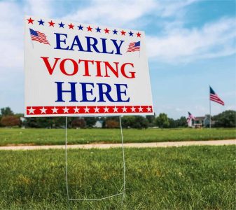 Early voting yard sign